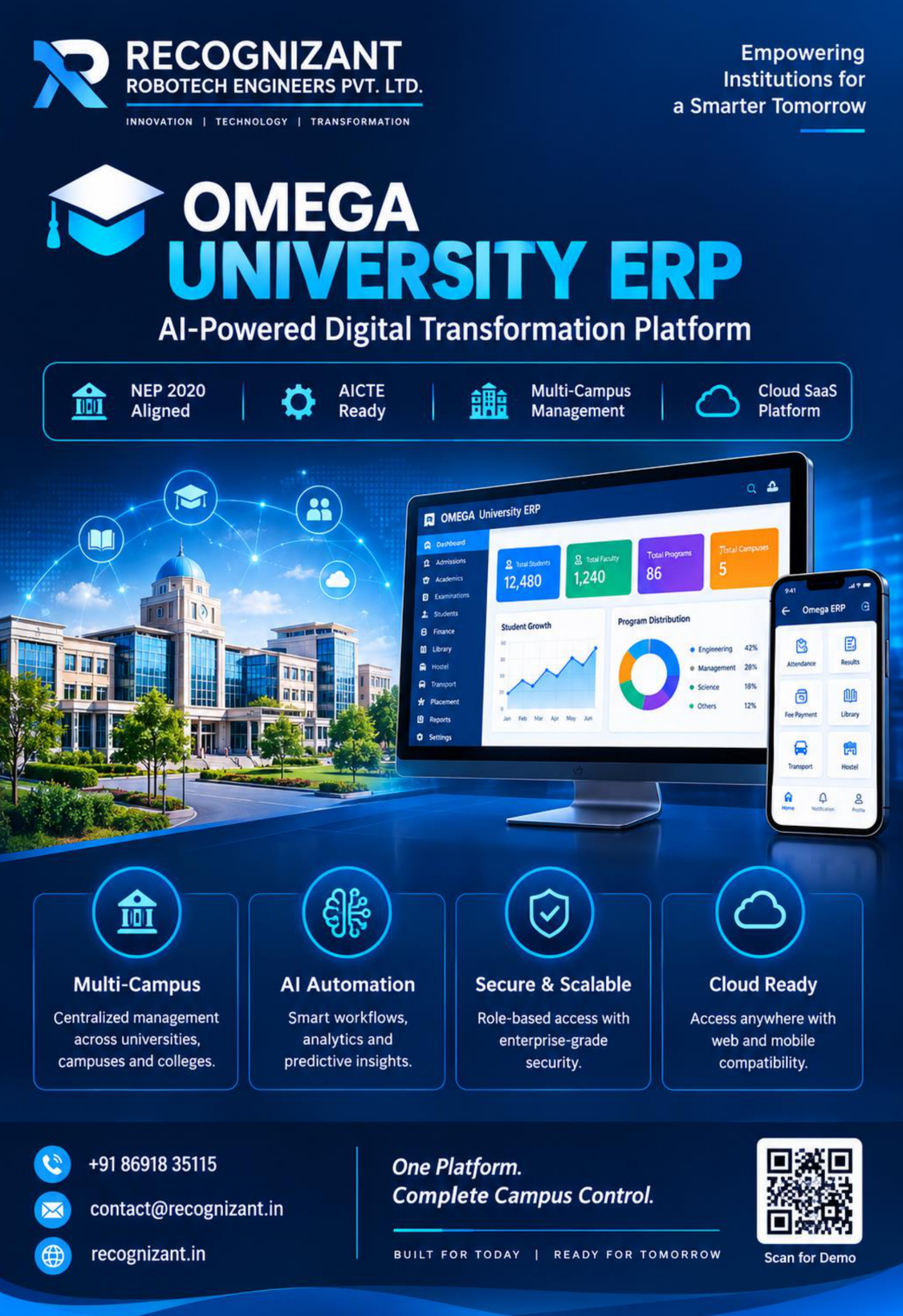 OMEGA University ERP architecture and platform layers